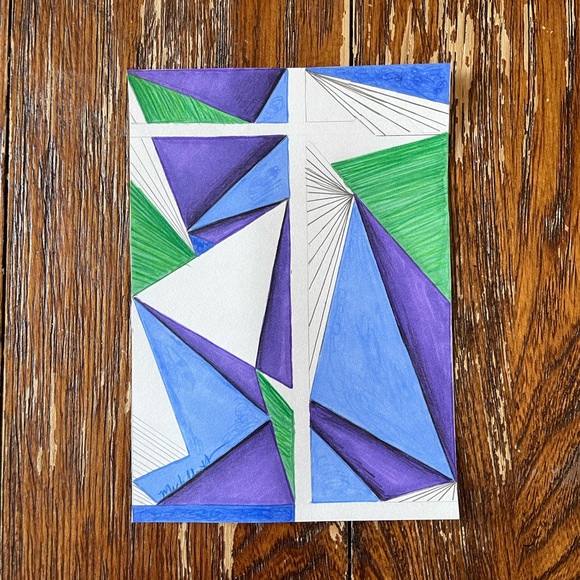 Contemporary Geometry : 5in by 7in picture - Picture 2 of 2